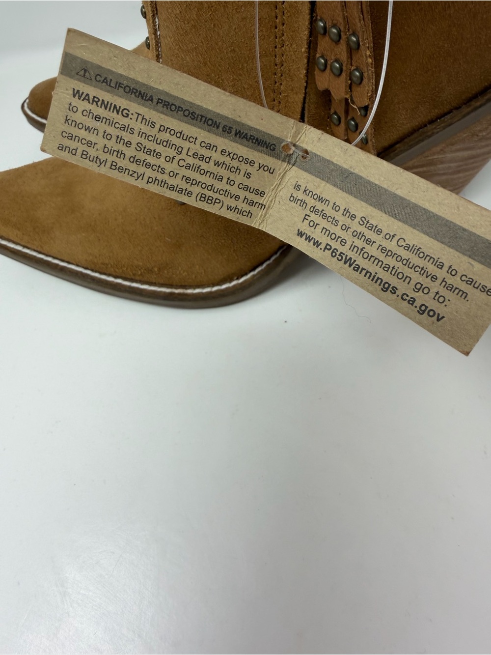 Dingo NWT Classy N Sassy Western Booties Snip Toe Leather Camel Brown Size 7 - Picture 11 of 12